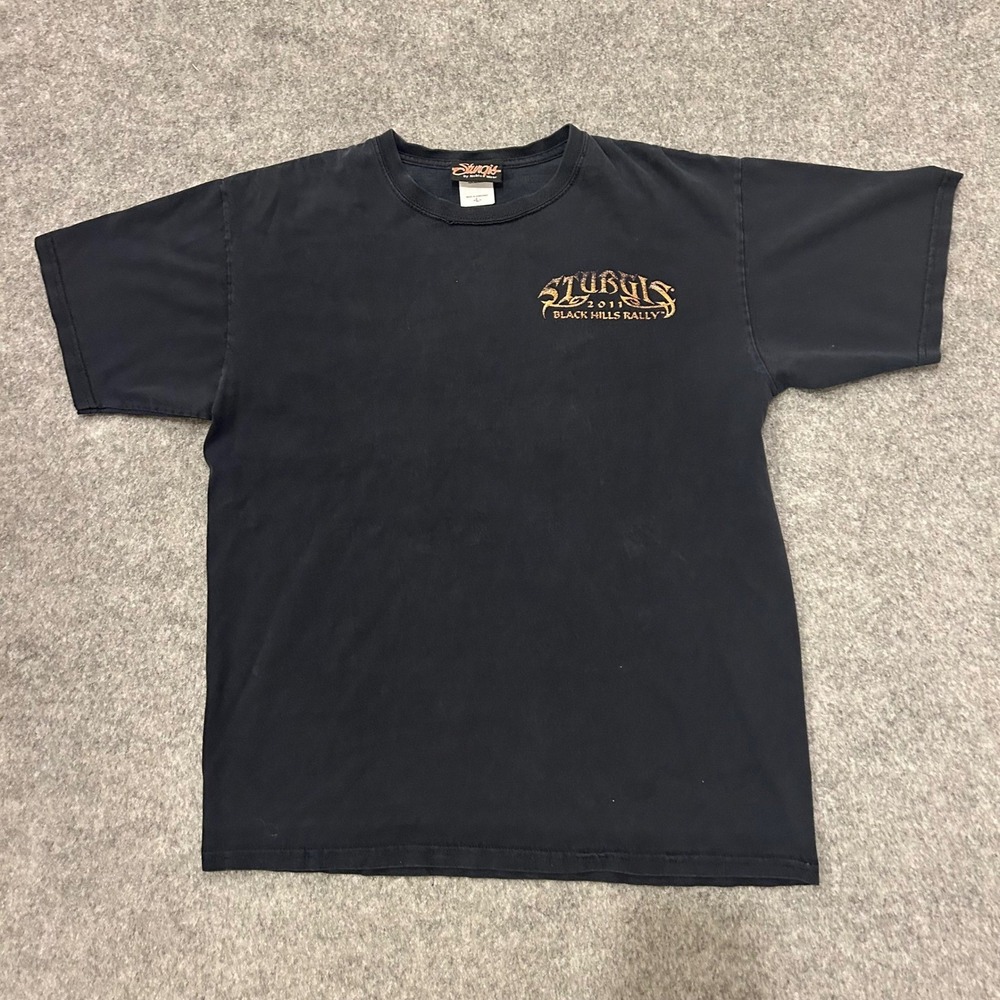 Vintage‎ Y2K Faded Sturgis Wolf Nature 2011 T Shirt Adult Large